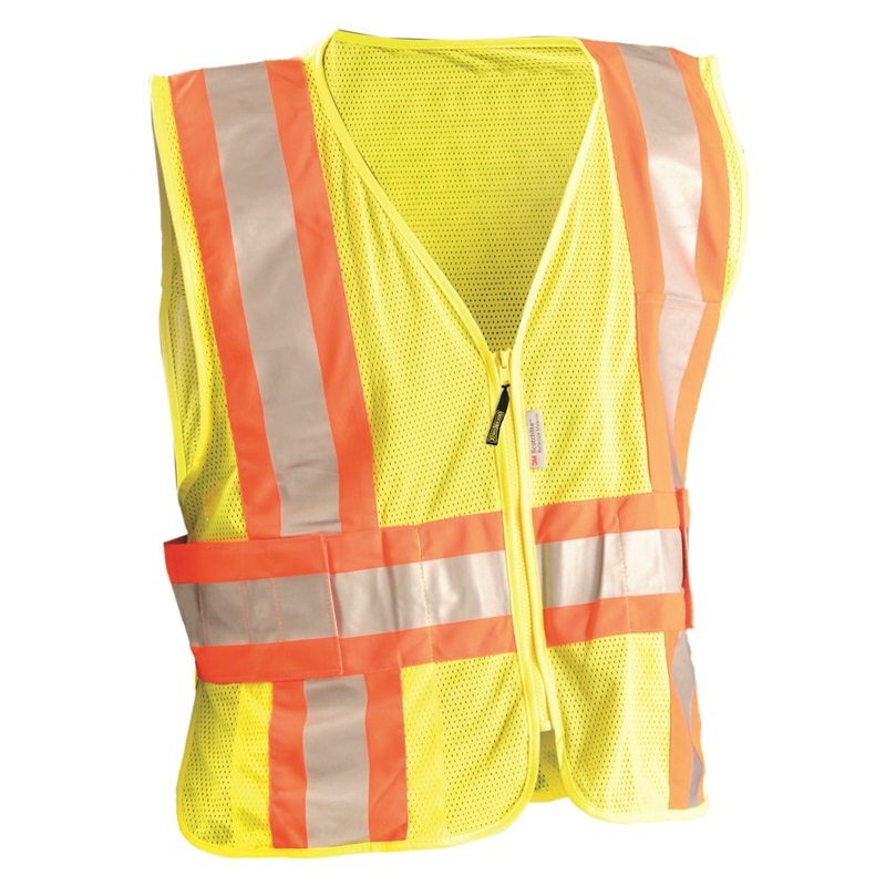 High Visibility Premium Mesh 2-Tone Expandable Vest Yellow
